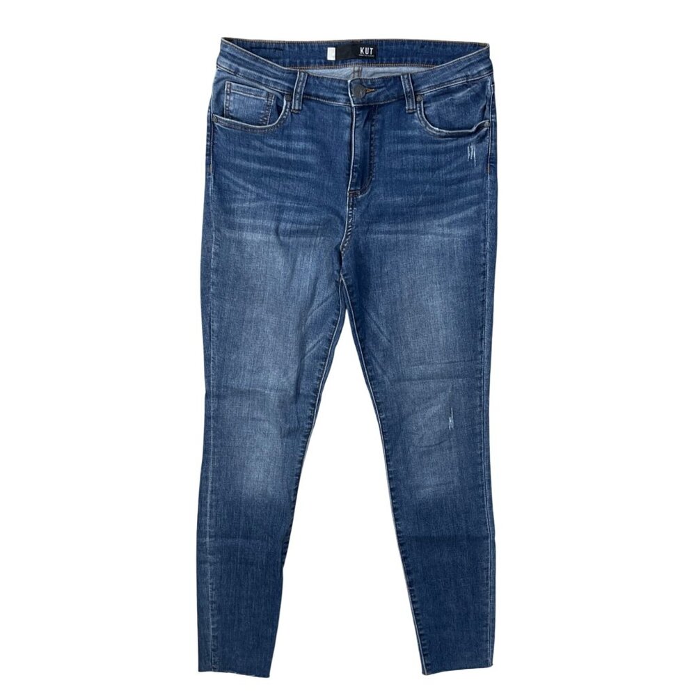 KUT Mia High Rise Skinny Jeans Size 8 Medium Wash Stretch